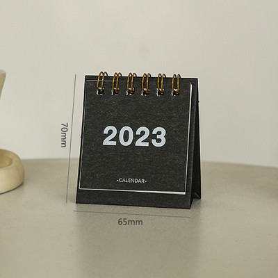 2023 Jednostavan jednobojni mini stolni papir Jednostavan kalendar Dvostruki dnevni planer Stolni planer Godišnji raspored Organizator za stol