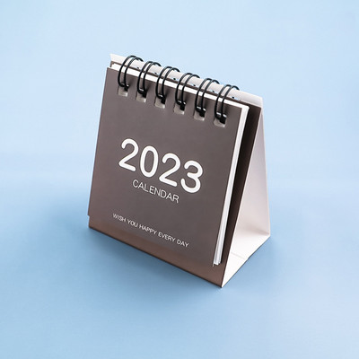 2023 Jednostavan jednobojni mini stolni papir Jednostavan kalendar Dvostruki dnevni planer Stolni planer Godišnji raspored Organizator za stol