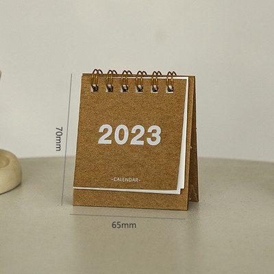 2023 Jednostavan jednobojni mini stolni papir Jednostavan kalendar Dvostruki dnevni planer Stolni planer Godišnji raspored Organizator za stol