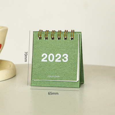 2023 Jednostavan jednobojni mini stolni papir Jednostavan kalendar Dvostruki dnevni planer Stolni planer Godišnji raspored Organizator za stol