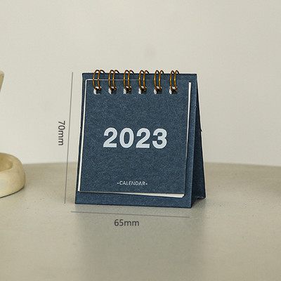 2023 Jednostavan jednobojni mini stolni papir Jednostavan kalendar Dvostruki dnevni planer Stolni planer Godišnji raspored Organizator za stol