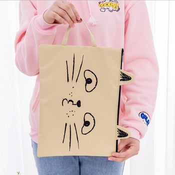 1PC Kawaii Kitty Cat Cute ZiP File File Document Notebook Organizer Τσάντα φοιτητών Γραφείο γραφείου