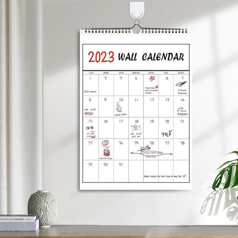 2023. aasta armas lihtne seinakalender nädalane kuuplaneerija Päevakava korraldaja Kodukontori rippseinakalender päevakava planeerija