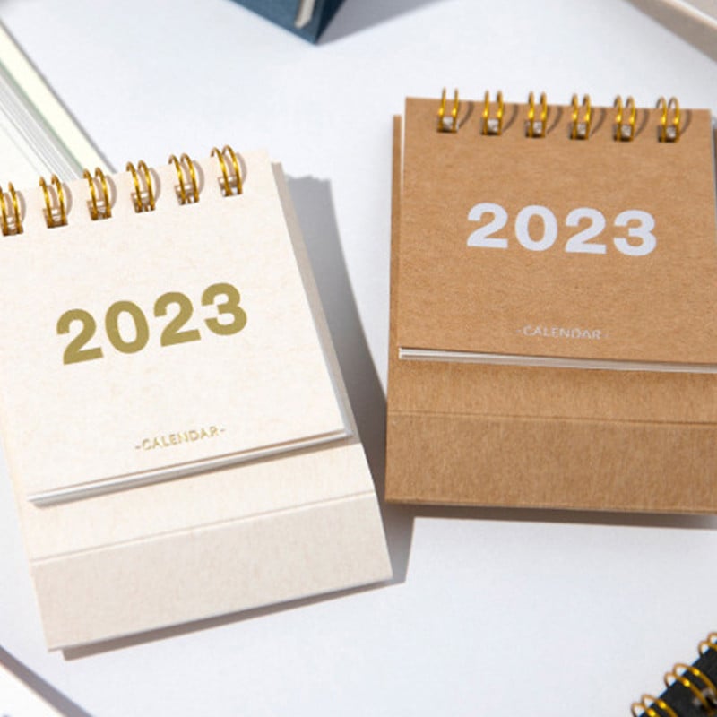 Mini kalendár 2023 Dekorácie na stôl Stolový kalendár Kancelárske potreby Malý svieži dekoratívny mini INS Viacfarebný plánovací zošit