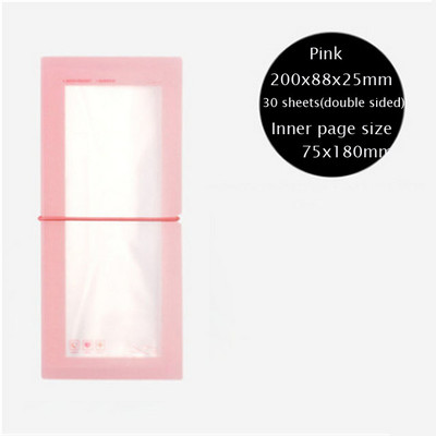 1Pc Dvostruko višenamjensko 30 utora Naljepnice Knjiga za kolekciju Prozirni zavoj Idol Razglednice Pohrana knjiga Držač za razvrstavanje ulaznica