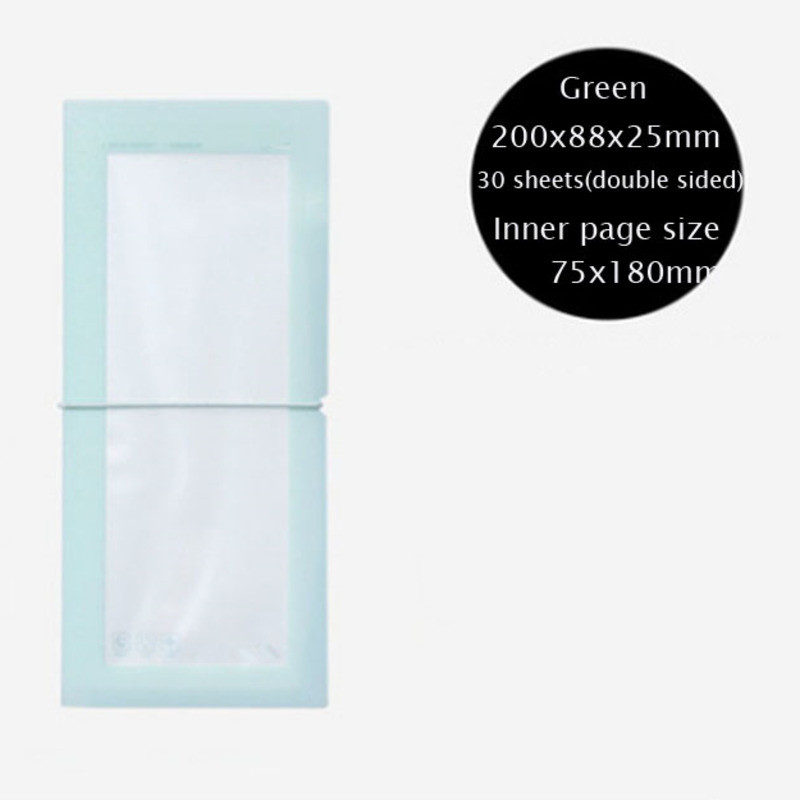 1Pc Dvostruko višenamjensko 30 utora Naljepnice Knjiga za kolekciju Prozirni zavoj Idol Razglednice Pohrana knjiga Držač za razvrstavanje ulaznica