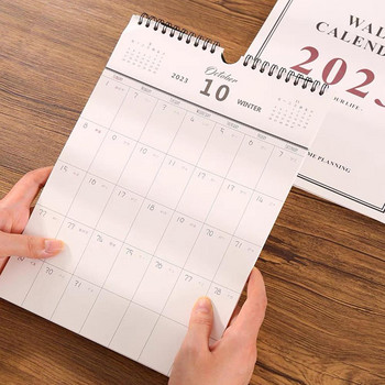 Нов обикновен стенен календар за 2023 г. Седмичен месечен планер Органайзер за дневен ред Домашен офис Висящ стенен календар Планер за дневен график