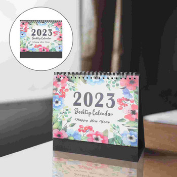 2023 Календар Настолен Малък стенен офис Календар Хартиени настолни календари Английски декор за маса Ежедневна украса Персонализиран планер