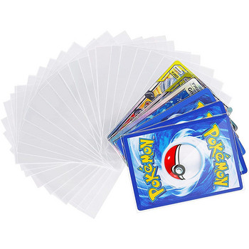 100Pcs for Pokemon Card Sleeves Protector Cards Διαφανές παιχνίδι παιχνιδιού VMAX Display Yugioh Case Holder Folder Kid Toy Gift