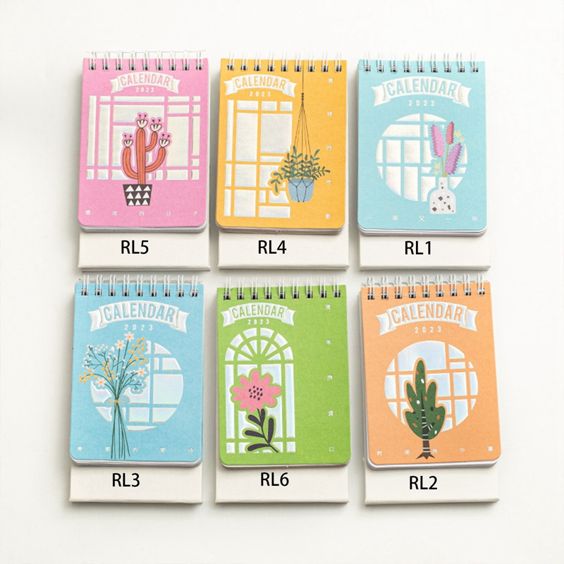 Vintage cvijeće 2023 Stolni mini kalendar Upravljanje vremenom Dnevni tjedni planer Planer Dnevni red Organizator Kalendar Pribor