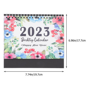 Календар 2023 Настолен малък стенен настолен стоящ Office2022 Планер Месечен английски настолен календар Календари Хартия Мини Ежедневно