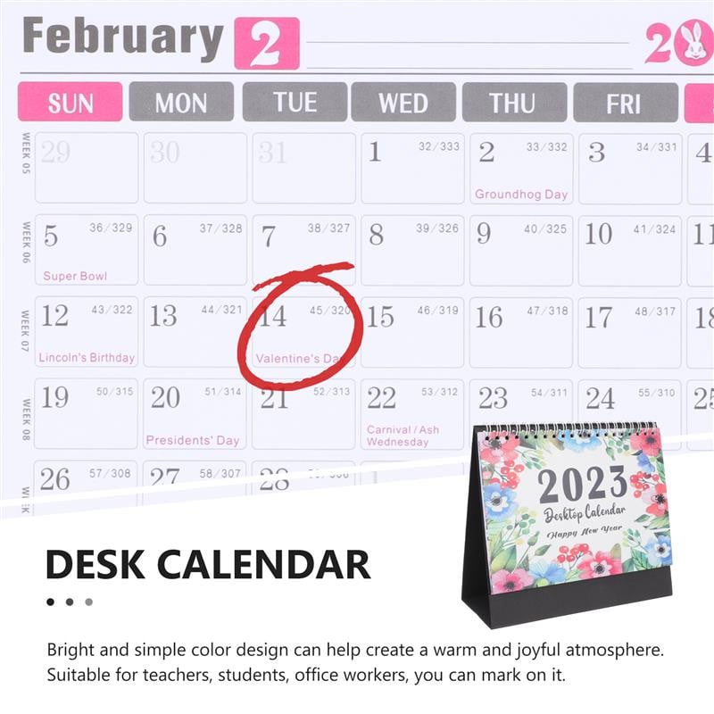 Kalendar 2023 Stolni Mali zidni Stolni Samostojeći Office2022 Planer Mjesečni engleski Stolni kalendari Kalander Papir Mini Dnevni