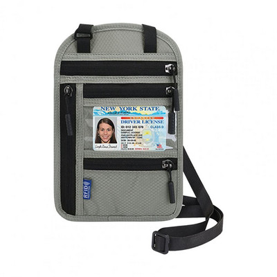 Nešiojamas kelioninis maišelis Praktinis kortelės paso krepšys ant kaklo Piniginė per petį RFID blokuojantis privatumo apsaugos maišelis paso maišelis