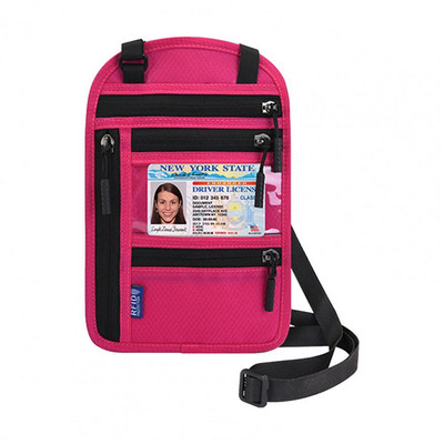 Nešiojamas kelioninis maišelis Praktinis kortelės paso krepšys ant kaklo Piniginė per petį RFID blokuojantis privatumo apsaugos maišelis paso maišelis