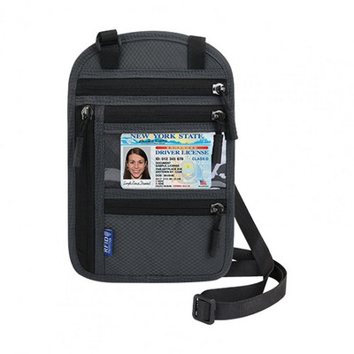 Husă portabilă de călătorie Geantă practică pentru pașaport, portofel pentru gât, cu umăr încrucișat, blocare RFID, geantă de protecție pentru confidențialitate Husă pentru pașaport