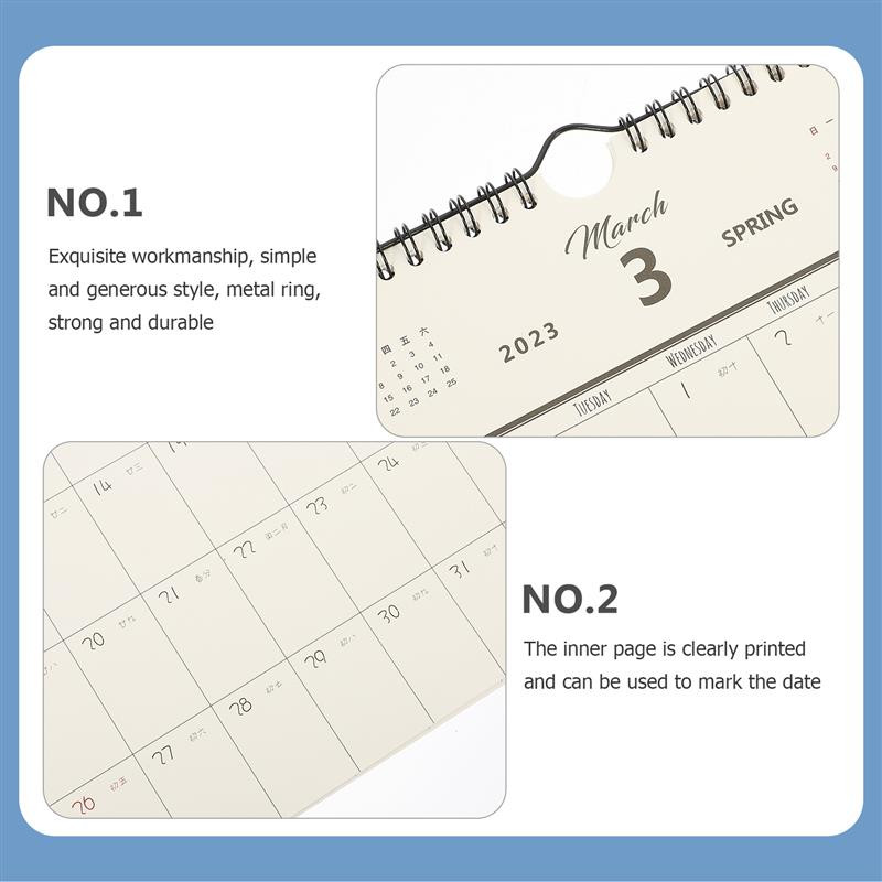 Kalendar 2023. Raspored Zidni planer Dnevni viseći mjesečni godišnji list Planiranje plana Kineski organizator Novo vrijeme Obiteljski papir