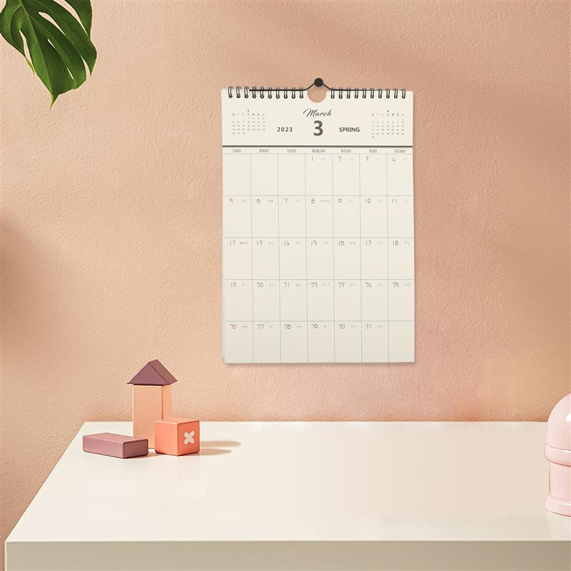 Kalendar 2023. Raspored Zidni planer Dnevni viseći mjesečni godišnji list Planiranje plana Kineski organizator Novo vrijeme Obiteljski papir