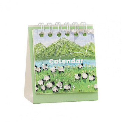 2023-as asztali naptár Könnyű tervező naptárpapír, napi ütemterv Tartós, 2023-as mini, fekvő naptárdísz