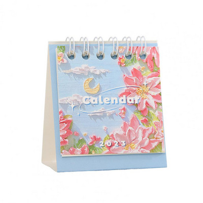 2023-as asztali naptár Könnyű tervező naptárpapír, napi ütemterv Tartós, 2023-as mini, fekvő naptárdísz