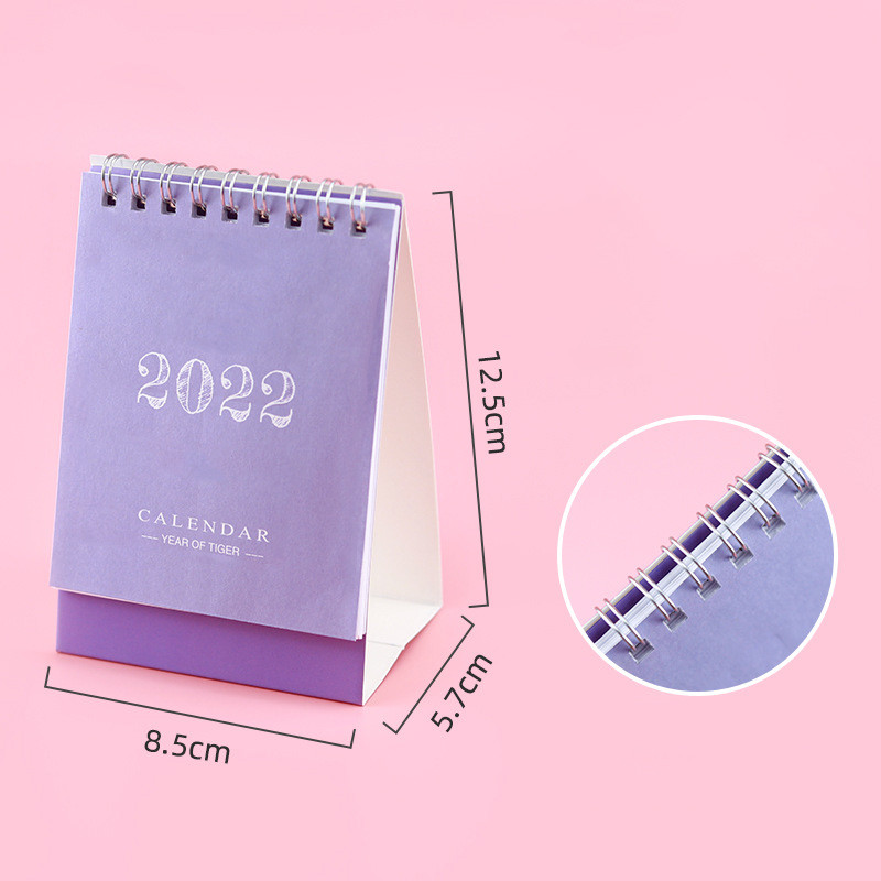 2022 Simple Morandi Mini Desktop Paper Simple Calendar Διπλό ημερήσιο χρονοδιάγραμμα Σχεδιασμός τραπεζιού Ετήσια οργάνωση ατζέντας