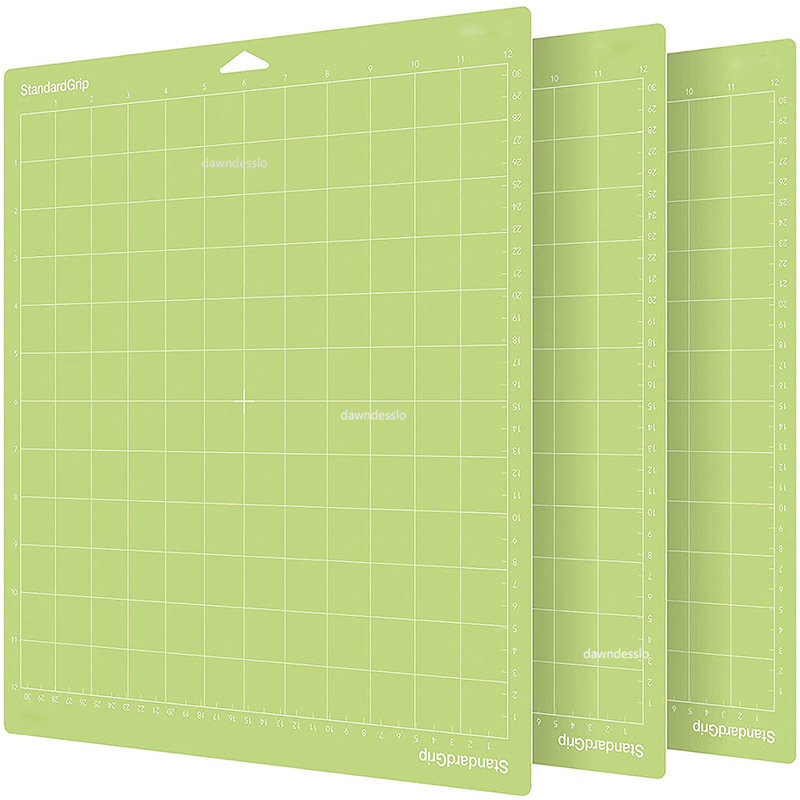 1/3 gab. jauktu krāsu gravēšanas mašīnas pamatplākšņu griešanas paklājiņš priekš Cricut/cameo 4 ar līmējošiem PVC griešanas paklājiņiem 33x35cm