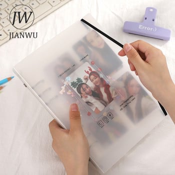 JIANWU A5 PVC Frosted Photo Album Binder 10 τμχ Εσωτερική σελίδα Star Photos Card στοκ Βιβλίο αποθήκευσης με λυτά φύλλα Organizer χαρτικών