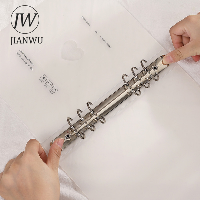 JIANWU A5 PVC matirani fotoalbum, 10 kom. Unutarnja stranica Star Photos Card Stock Organizator za pohranjivanje knjiga na slobodnim listovima