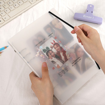 Creative A5 Frosted Album Loose-leaf Book 10Pcs Inner Page PVC Idol Photo Storage Book Binder Stationery Organizer Supplies