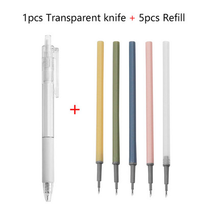 5 τμχ Σετ ανταλλακτικών στυλό μαχαιριών Art Utility Express Box Εργαλείο κοπής χαρτιού μαχαιριών Εργαλεία χειροτεχνίας Αυτοκόλλητο ακριβείας Κόφτης ταινίας Washi