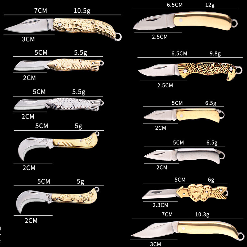 Μίνι πτυσσόμενο μαχαίρι τσέπης Μικρό βοηθητικό μαχαίρι Φορητό μαχαίρι αυτοάμυνας Μπρελόκ Μαχαίρι χειροτεχνία κουτί περιτυλίγματος χαρτί Κόφτης φακέλων
