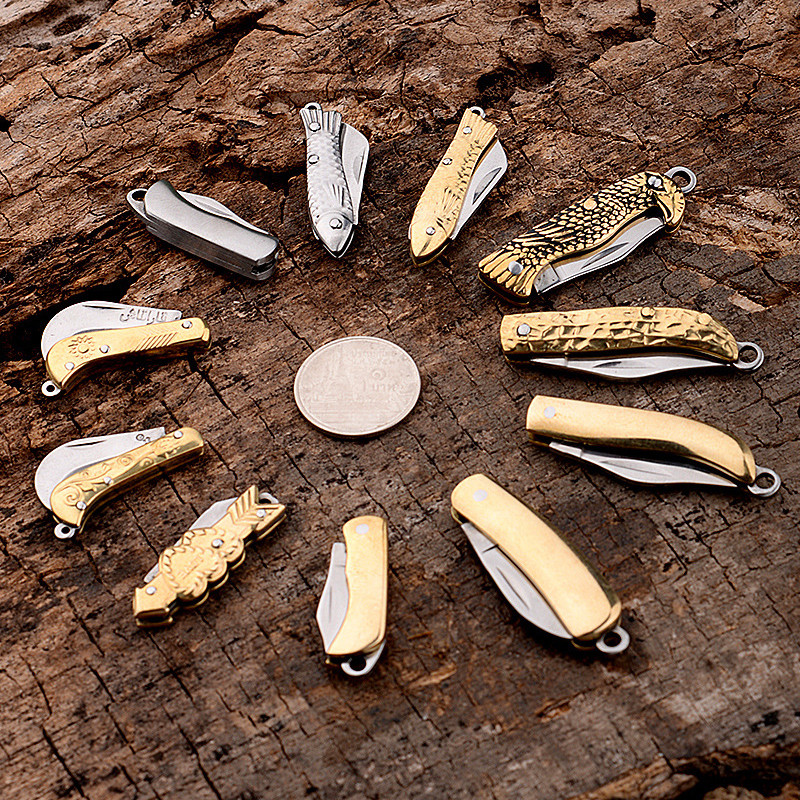 Μίνι πτυσσόμενο μαχαίρι τσέπης Μικρό βοηθητικό μαχαίρι Φορητό μαχαίρι αυτοάμυνας Μπρελόκ Μαχαίρι χειροτεχνία κουτί περιτυλίγματος χαρτί Κόφτης φακέλων