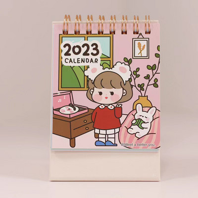 Sharkbang 2023 Mini stolni kalendar Stolna dekoracija Knjiga Kawaii crtani korejski Kreativni Notepad Poklon Pokretna kućna dekoracija