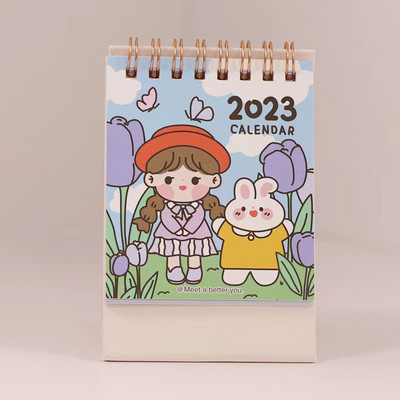 Sharkbang 2023 Mini stolni kalendar Stolna dekoracija Knjiga Kawaii crtani korejski Kreativni Notepad Poklon Pokretna kućna dekoracija