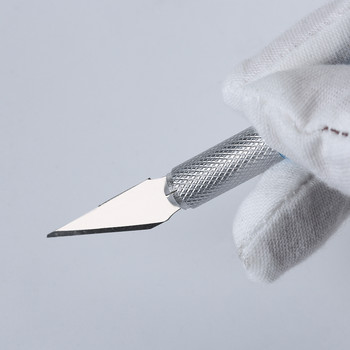 1 комплект Craft Knife with 6Pcs Blade Craft Graving Phone Repair Cutter Tool Неплъзгащ се нож Скулптура Резачка за сладкиши Рязане на хартия