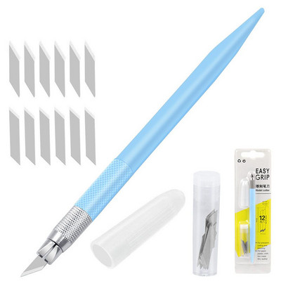 1 Σετ μαχαίρι χειροτεχνίας με 6 τμχ Λεπίδα χειροτεχνίας χαρακτικής τηλέφωνο Επισκευή κοπτικό εργαλείο Αντιολισθητικό μαχαίρι Γλυπτό Κόφτης ζαχαροπλαστικής Κοπή χαρτιού
