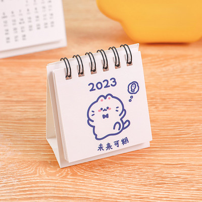 1 paket 2023, slatki medo, zec, mini stolni kalendar, planer, ukrasni pribor, kawaii stolni kalendari, školski uredski pribor