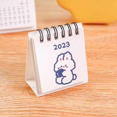 1 paket 2023, slatki medo, zec, mini stolni kalendar, planer, ukrasni pribor, kawaii stolni kalendari, školski uredski pribor