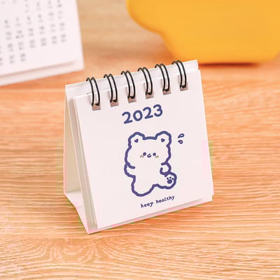 1 paket 2023, slatki medo, zec, mini stolni kalendar, planer, ukrasni pribor, kawaii stolni kalendari, školski uredski pribor