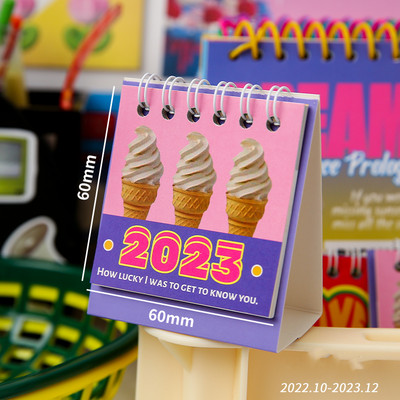 2023 m. nematoma laiko serija lentelės kalendorius Super Mini nešiojamas stalinis atmintinės lentos planuotojas Biuro mokykla A7216