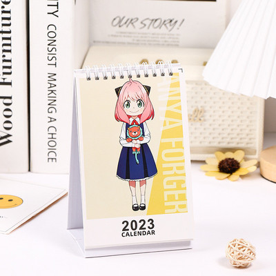 2023. Anime SPY X OBITELJ Stolni kalendar Yor Forger Anya Forger Figure Stolni planer Kalendar rasporeda 2023.01-2023.12