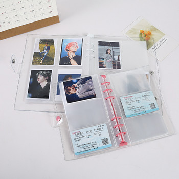 A5 A6 Прозрачна PVC подвързия за бележник с отделни листа Macaron Цвят 6 пръстена Подвързия Дневник Планер за корейски училищни канцеларски материали