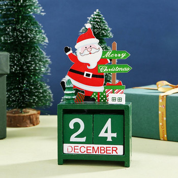 Χριστουγεννιάτικο ημερολόγιο αντίστροφης μέτρησης 24 ημερών Ανεξάρτητο Ξύλινο Χριστουγεννιάτικο Ημερολόγιο Χριστουγέννων Χριστουγεννιάτικη διακόσμηση Χιονάνθρωπος Άλκη Navidad Noel