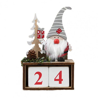 24 napos karácsonyi visszaszámláló naptár Szabadon álló fa karácsonyi adventi naptár Hóember jávorszarvas karácsonyi dekoráció Navidad Noel