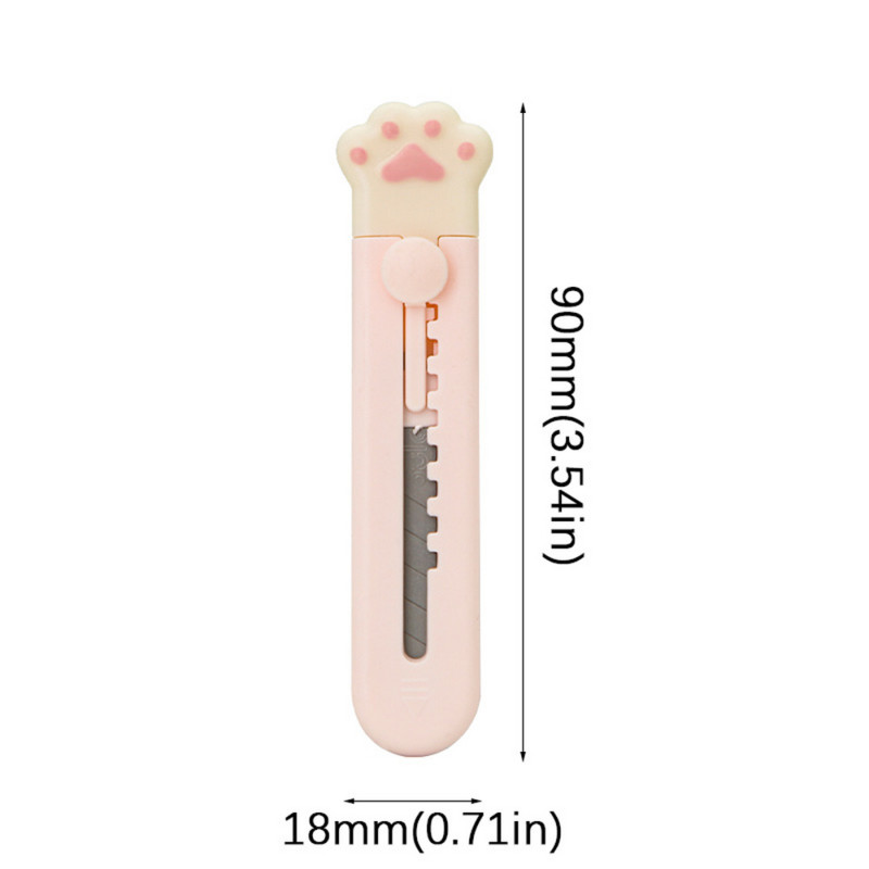 Mr.Paper Mini cuțit portabil cu gheare de pisică, drăguț, creativ, rafinat, decorare pentru cont de mână, instrumente de tăiat hârtie, consumabile de artă