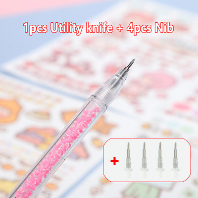 5 buc/set Ins Style Art Utility Cuțit Pen Cuțit Instrument de tăiere a hârtiei DIY Precizie Autocolant Washi Tape Cutter Kawaii Rechizite școlare