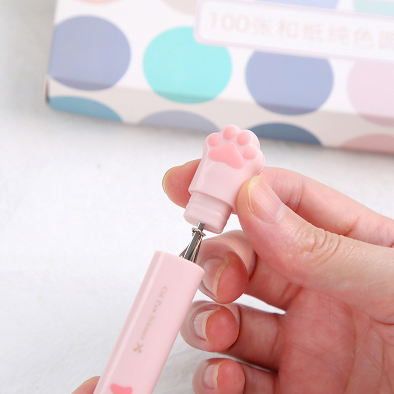 Mr.Paper 4 stil foarfece cu gheare de pisică din oțel inoxidabil Fată creativă Unelte de tăiat hârtie drăguță și convenabilă Articole de artă pentru studenți