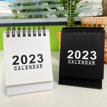 Изискан мини настолен календар Лек практичен атрактивен 2023 Прост креативен настолен календар на английски бележник