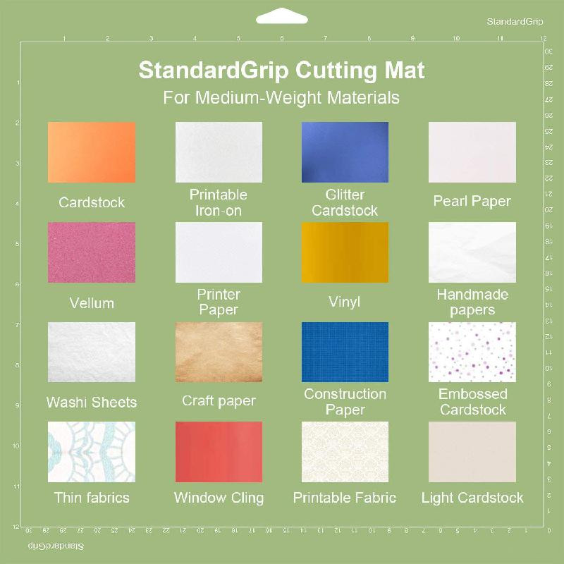 1 gab Krāsu nomaiņas plāksnes gravēšanas mašīna Pvc pamatplāksne ir piemērota Cricut / Cameo 4 ar lipīgu, neslīdošu griešanas paklājiņu