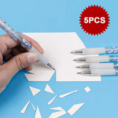 5 bucăți de tăiat stilou cu bule de desene animate pentru albume de albume cu autocolante, instrument pentru artizanat, bandă de hârtie, rechizite de birou, mini cutie de tăiat