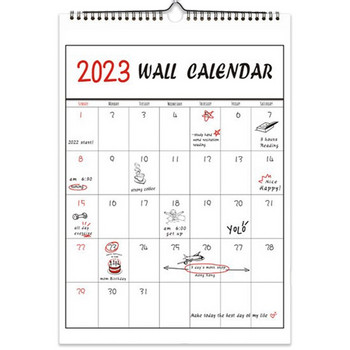 2023 Απλό Ημερολόγιο Τοίχου Εβδομαδιαίο Μηνιαίο Σχεδιασμό Ατζέντα Οργάνωση Ημερολόγιο Κρεμαστό τοίχου γραφείου Ημερολόγιο Πρόγραμμα προγραμματισμού